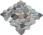 Preview: Mosaico guijarro corte mezcla beige gris rojo fluor guijarro aspecto guijarro mate