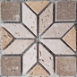 Preview: Inlay Decor Mini Antique Natural Stone Noce Gold Chiaro Beige Brown Gold - DEKO37