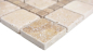 Preview: Rossone Dekor 30,5x30,5x1 Prater chiaro, noce Rosone Travertin mix beige braun matt