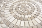 Preview: Rossone Dekor 61x61x1 Mars chiaro, noce Rosone Travertin mix beige braun matt