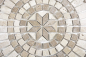 Preview: Rossone Dekor 61x61x1 Mars chiaro, noce Rosone Travertin mix beige braun matt