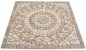 Preview: Rossone Dekor 61x61x1 Mercury noce, gold, chiaro Rosone Travertin mix beige braun gold matt