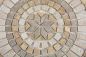 Preview: Rossone Dekor 61x61x1 Mercury noce, gold, chiaro Rosone Travertin mix beige braun gold matt