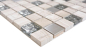 Preview: Piedra natural rustico vidrio mosaico mosaico azulejo acero inoxidable gris blanco plata claro pared azulejo backsplash cocina azulejo cuarto de bano WC - 82-0108