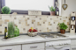 Preview: Mosaik Mini Pattern mix Travertin Kombinationsoptik beige braun matt