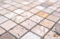 Preview: Mosaik Travertin mix beige braun matt - 10 Mosaikblaetter