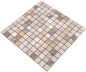 Preview: Travertin Mosaik Fliese Natursteinmosaik beige braun getrommelt 43-46380