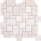 Preview: Mosaique aspect combine marbre ivoire mat - 10 feuilles de mosaique