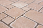 Preview: Mosaique aspect combine travertin rouge mat - 10 feuilles de mosaique