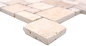 Preview: Mosaik Mini Pattern Chiaro Antique Travertin Kombinationsoptik beige matt
