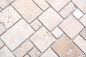 Preview: Naturstein Mosaikfliesen Terrasse Travertin beige matt Wand Boden Küche Bad Dusche - 40-FP46