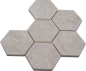 Preview: Mosaïque Hexagonale Botticino Marbre Antique Aspect Hexagonal Ivoire Mat