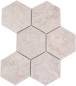 Preview: Mosaïque Hexagonale Botticino Marbre Antique Aspect Hexagonal Ivoire Mat