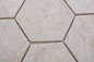 Preview: Mosaïque Hexagonale Botticino Marbre Antique Aspect Hexagonal Ivoire Mat