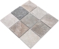 Preview: Mosaico cuarcita mezcla beige gris mate - 10 hojas de mosaico