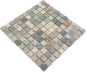 Preview: Quarzit Mosaik Naturstein Wandmosaik Bodenmosaik beige grau 36-0206