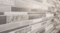 Preview: Mosaico composite cuarcita Mezcla aluminio Mezcla composite look gris plata beige claro mate