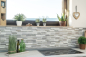 Preview: Mosaico composite cuarcita Mezcla aluminio Mezcla composite look gris plata beige claro mate