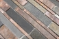 Preview: Mosaik Fliese Stein Kupfer grau rost kupfer Verbund Stein 47-XSK565