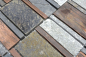 Preview: Mosaic Mix stone copper mix gray rust copper matt - 10 mosaic sheets