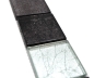 Preview: Mosaik Borde Bordüre Glasmosaik Mosaikfliese Silber Schwarz Struktur