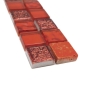 Mobile Preview: Mosaik Borde Bordüre Glasmosaik Resin mix rot Struktur