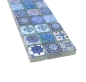 Mobile Preview: Mosaik Borde Bordüre Glasmosaik mit Beschichtung Retro Biscuit blau