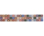 Preview: Mosaik Borde Bordüre Glasmosaik mit Beschichtung Retro Biscuit Farben