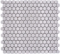 Preview: Button mosaic Round mosaic Loop Penny white glossy ceramic 10-0102