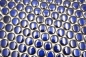 Preview: Mosaic button uni cobalt blue glossy ceramic round look