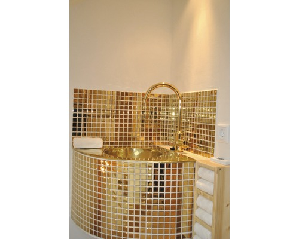 Mosaik Goldoptik Transluzent Crystal gold glaenzend - 10 Mosaikblaetter