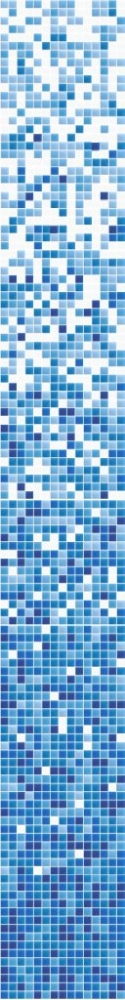 Glasmosaik Farbverlauf weiss hellblau blau Duschwand Bad Mosaikfliesen Shading Blend