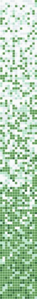 Glasmosaik Farbverlauf Weiss hellgrün Duschwand Bad Mosaikfliesen Shading Blend