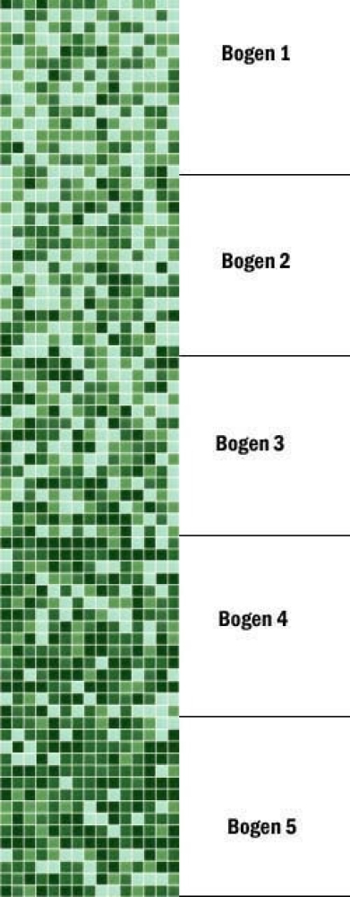 Glasmosaik Farbverlauf hellgrün dunkelgrün Duschwand Bad Mosaikfliesen Shading Blend - 300-0504_1-5