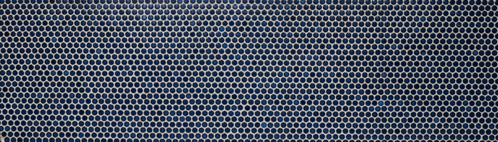 Knopfmosaik Rundmosaik Loop Penny kobaltblau glänzend Keramik 10-0405