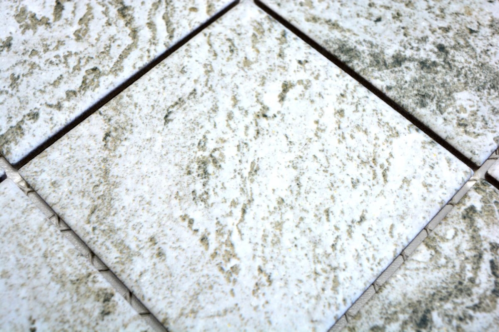 Fliese Struktur Mosaik Keramik Beton grau changierend Steinoptik 22-HWA9LG