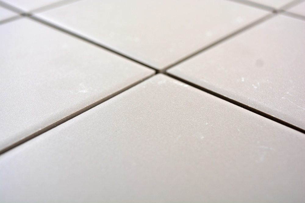 Mosaik Quadrat uni grau unglasiert Keramik matt R10