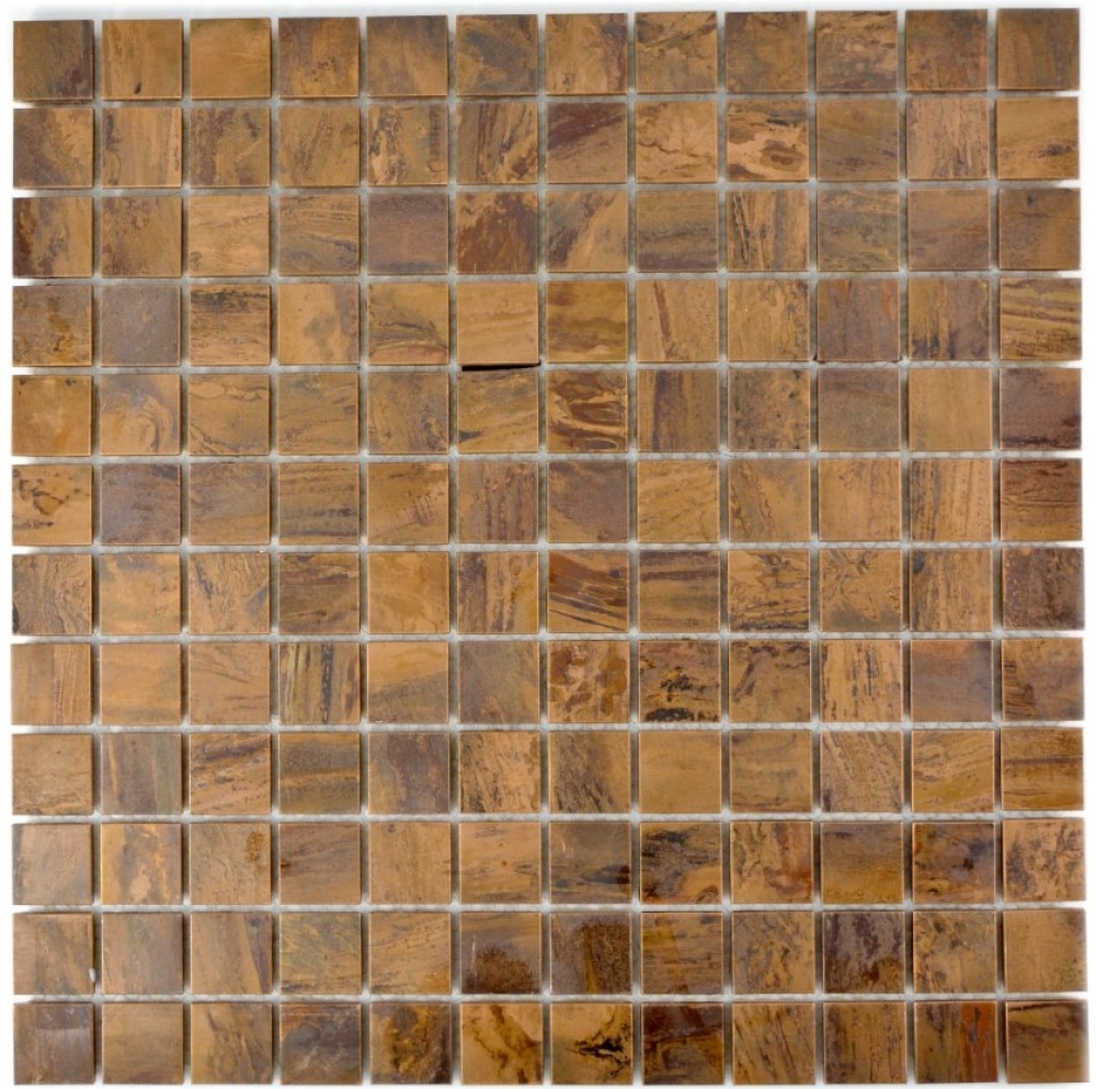 Mosaik Fliese Kupfer Braun Rost Mosaikmatte Mosaikplatte Wandfliese - 49-1510