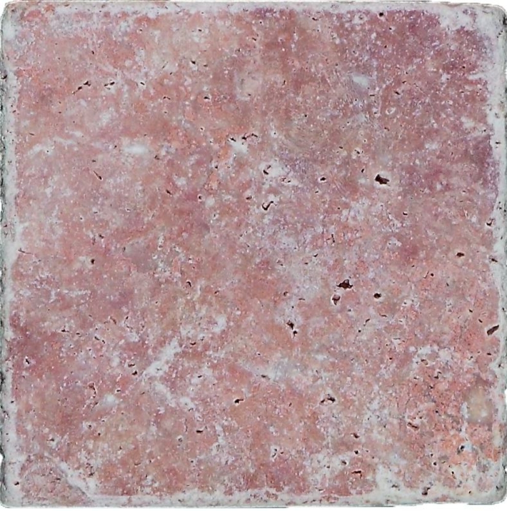 Fliese Travertin Naturstein Mosaik Antikmarmor Rot Rosso F-45-46130