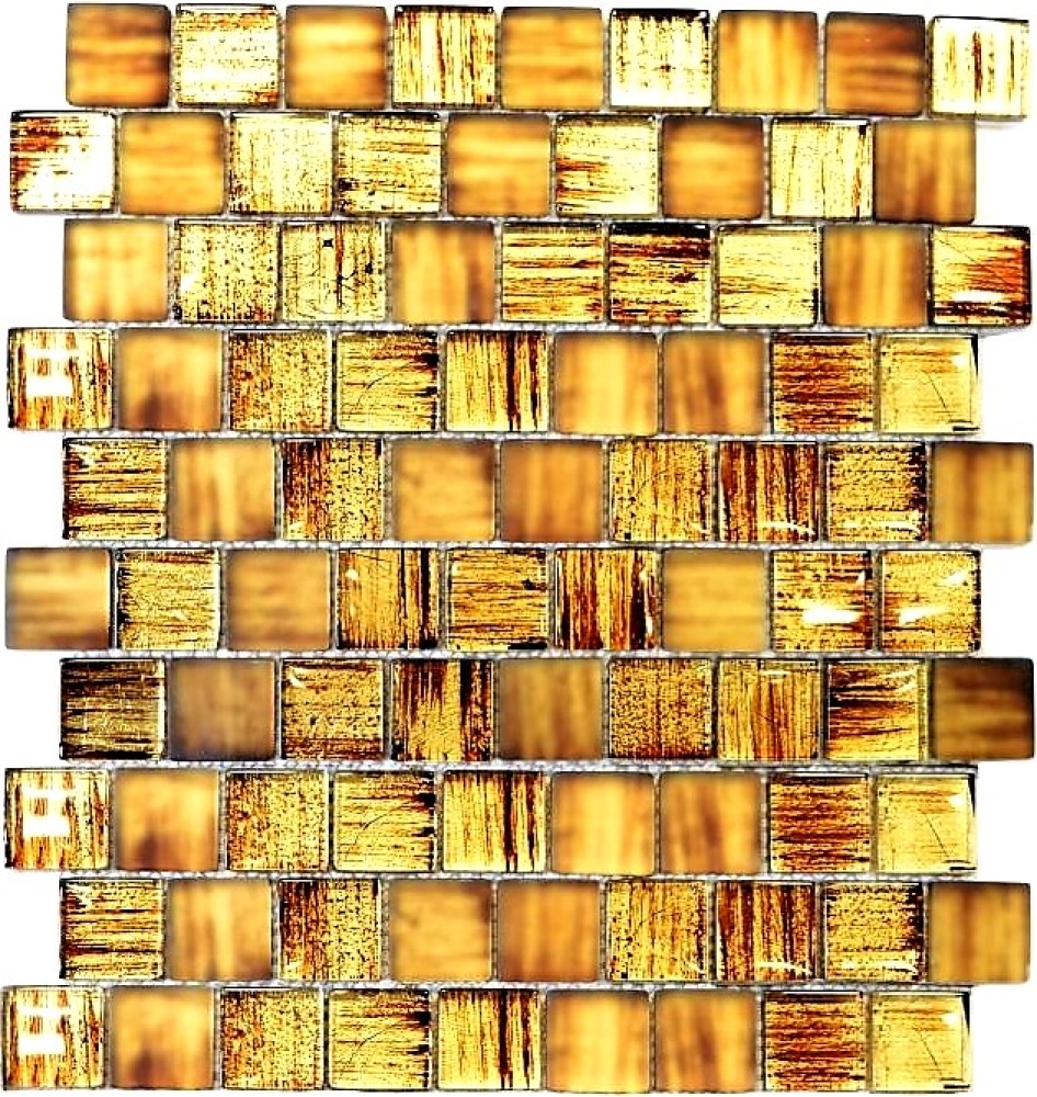 Mosaik Transluzent Crystal braun glaenzend - 10 Mosaikblaetter