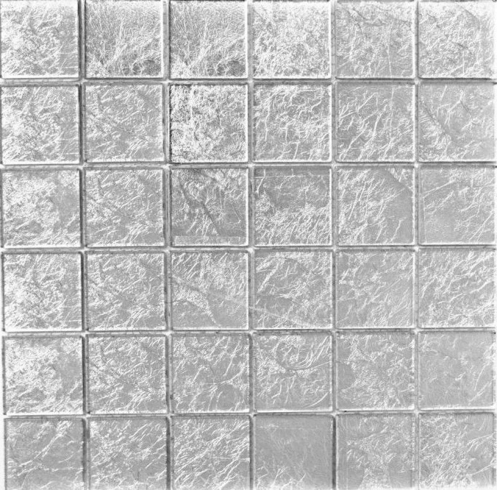Mosaik Fliese Glasmosaik Silber Struktur Wandverkleidung Küche Bad WC - 68-4SB21