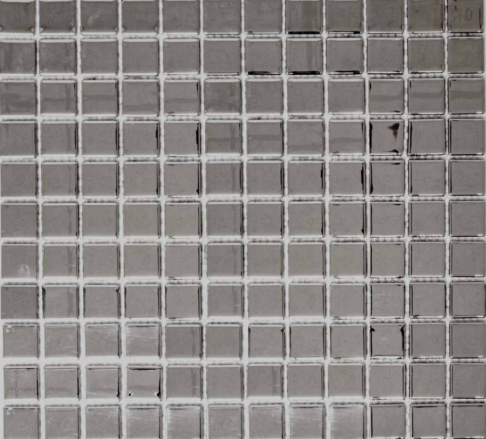 Mosaik Fliese Glasmosaik Silber Glänzend Fliesenspiegel Wand Küche Mosaikmatte - 60-0206