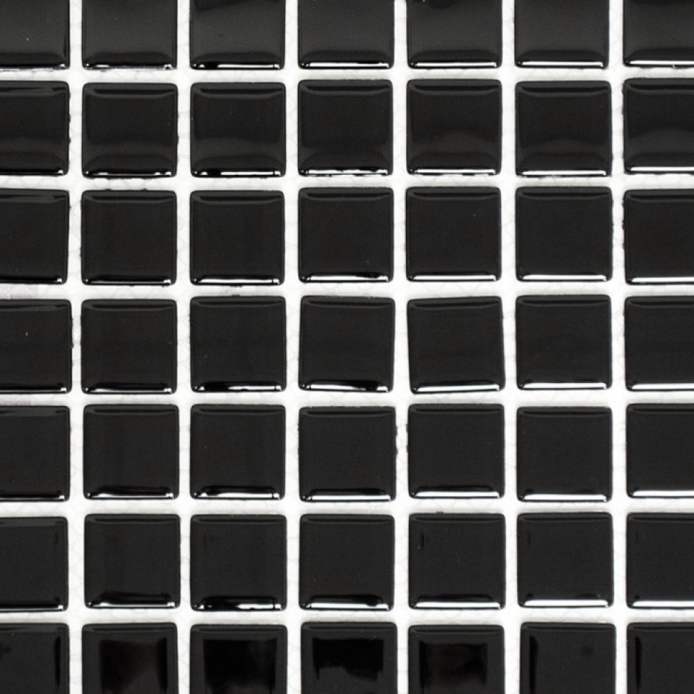 Mosaique de verre noir brillant miroir carrelage mur salle de bain - 60-0304