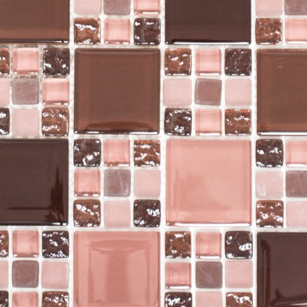 Mosaique de verre Mosaique rouge beige rouge oxyde carrelage cuisine - 78-1304