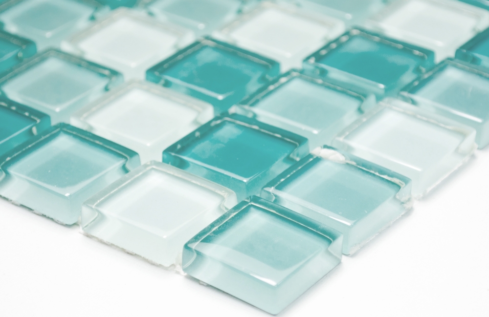 Mosaique de verre Carreau de sol vert turquoise - 72-0602