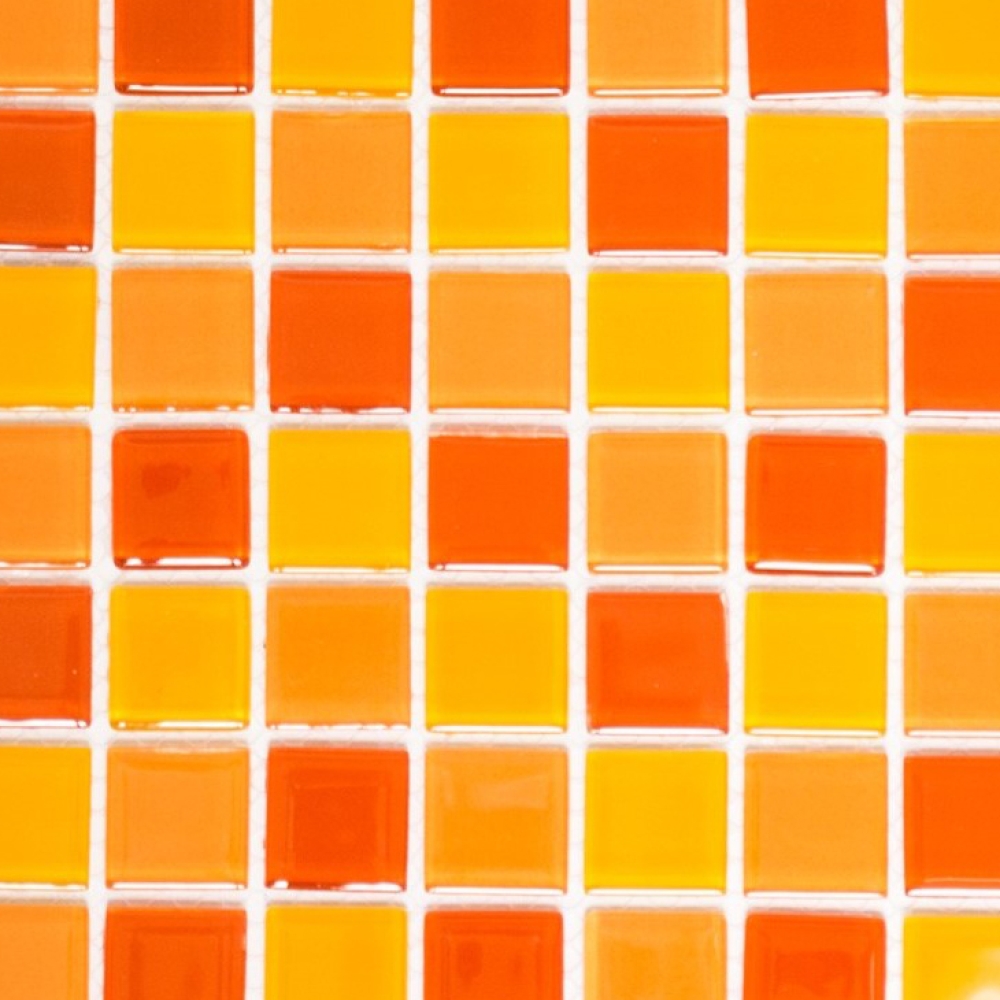 Glasmosaik Gelb Orange Rot Fliesenspiegel Wandfliese Küchenfliese Bad - 62-0802