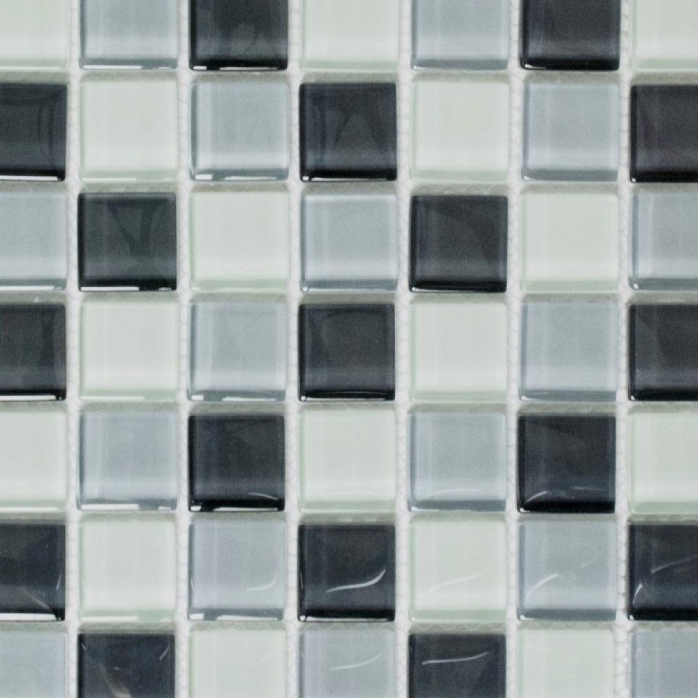 Mosaique de verre Carreau de sol gris anthracite - 72-0204