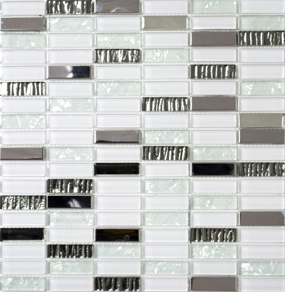 Mosaïque Carreau translucide Glasmosaik Crystal Noir 87-mv708_f10 nattes 