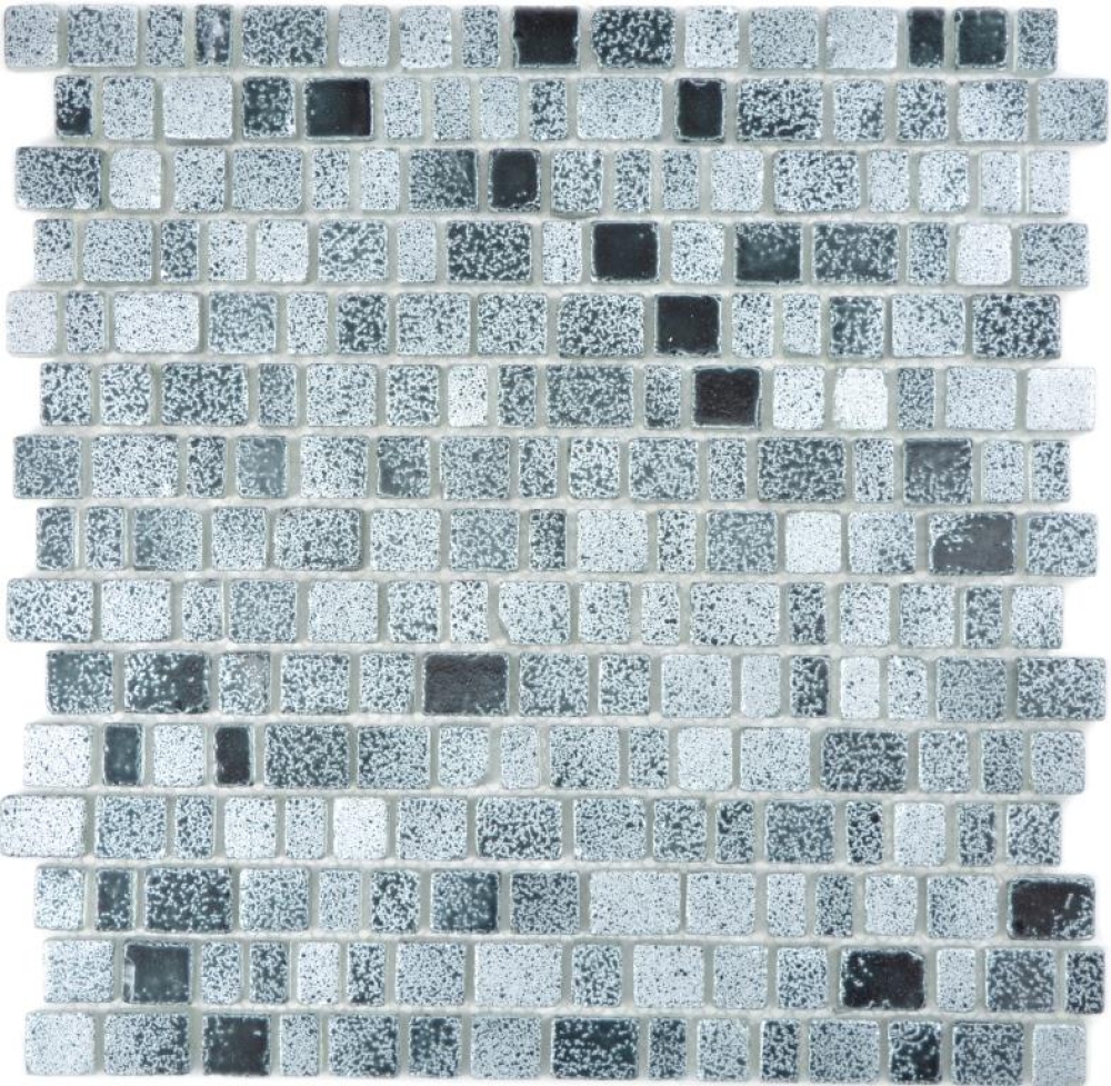 Glasmosaik Mosaikfliese unregelmäßiger Vintage grau anthrazit - 85-0203