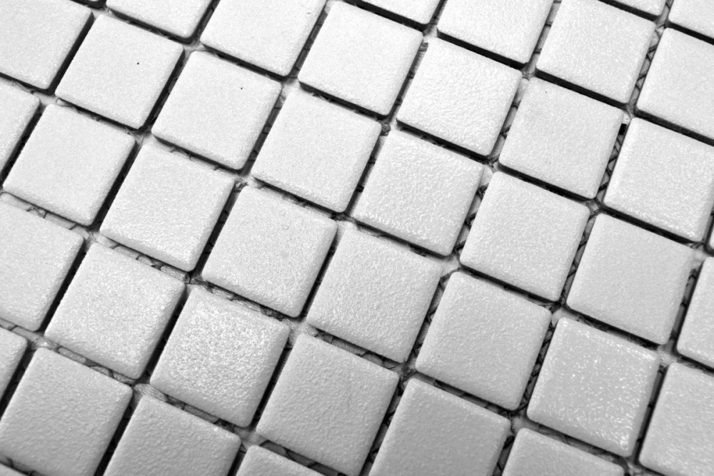 Mosaik Weissoptik Keramik weiss matt - 10 Mosaikblaetter